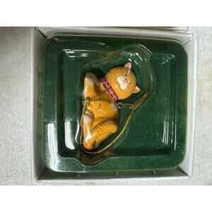 Russ Orange‎ Tawny Cat Hand Painted Wags to Whiskers Christmas Ornament